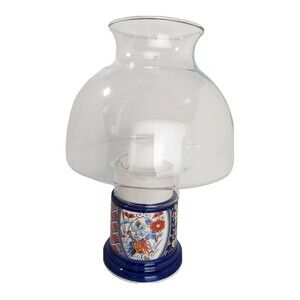 Vintage Gailstyn Sutton Towle Chinoserie Ceramic Hurricane Lamp Votive Holder